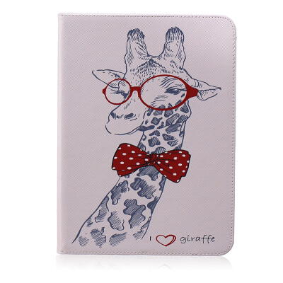 

Giraffe Style Embossing Classic Flip Cover with Stand Function and Credit Card Slot for SAMSUNG GALAXY Tab 4 T530