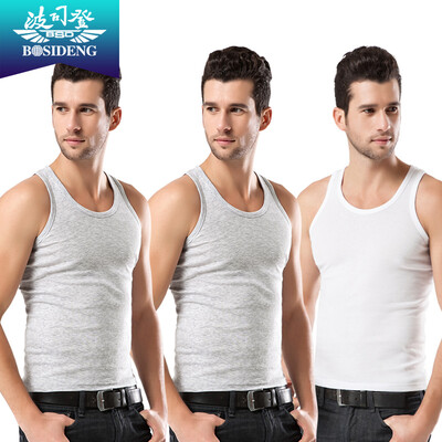 

Jingdong supermarket Bosideng BOSIDENG men&39s vest cotton breathable sports fitness bottoming shirt vest sweat vest male thin section underwear three pieces of white XXL