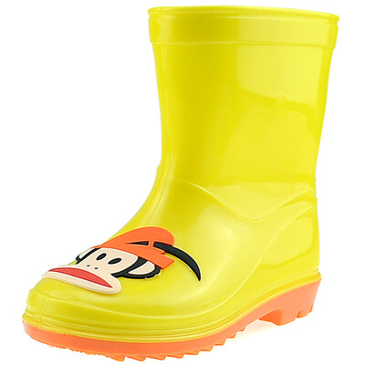 

PaulFrank mouth monkey rain boots in the tube waterproof plastic shoes shoes children men&women baby fashion boots PF1011 yellow 32 yards