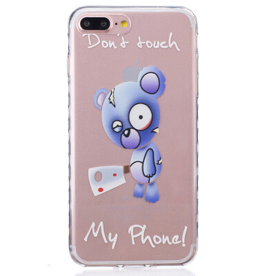 

Blue bear Pattern Soft Thin TPU Rubber Silicone Gel Case Cover for IPHONE 7 Plus