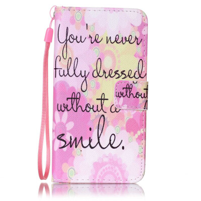 

Pink Smile Design PU Leather Flip Cover Wallet Card Holder Case for SAMSUNG A510