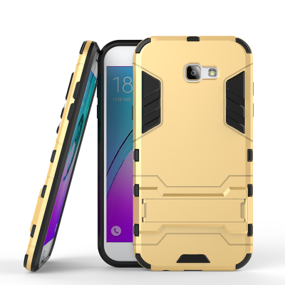 

Gold Slim Robot Armor Kickstand Shockproof Hard Rugged Rubber Back Case For SAMSUNG GALAXY A7 2017A720