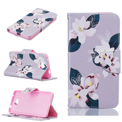 

Gray lily Design PU Leather Flip Cover Wallet Card Holder Case for Microsoft Lumia N650