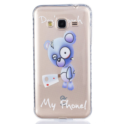 

Blue bear Pattern Soft Thin TPU Rubber Silicone Gel Case Cover for SAMSUNG Galaxy J3J3 2016 J320