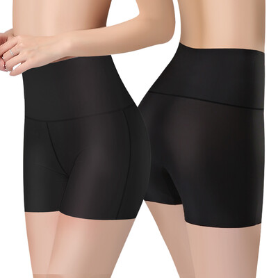 

The United States&Ya Ting 2 high waist ice silk safety pants ladies underwear a seamless cotton crotch underwear female black black L code