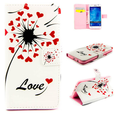 

Love heart dandelion Design PU Leather Flip Cover Wallet Card Holder Case for SAMSUNG GALAXY J5