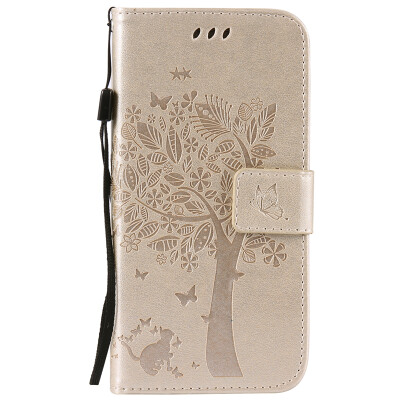 

Gold Tree Design PU Leather Flip Cover Wallet Card Holder Case for SAMSUNG S6