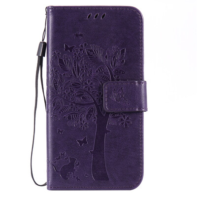 

Purple Tree Design PU кожа флип крышку кошелек карты держатель чехол для HUAWEI Y5II