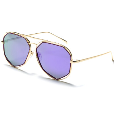 

EYEPLAY sunglasses female models fashion gold box purple film polarizing sunglasses island glasses eyes play 7009B6 C3 58mm