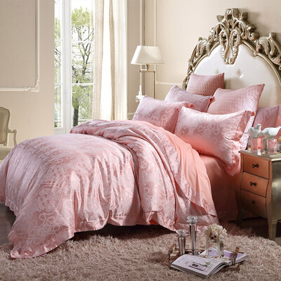 

Dohia Bedding Set Double Exquisite Jacquard Bed Sheets 4pcs Set 18m Bed Morning Fu 230x230cm