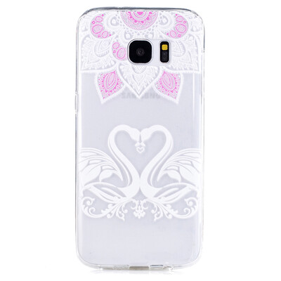 

Swan Pattern Soft Thin TPU Rubber Silicone Gel Case Cover for SAMSUNG GALAXY S7 Edge