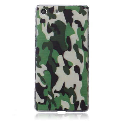 

Camouflage Pattern Soft Thin TPU Rubber Silicone Gel Case Cover for SONY Xperia M5