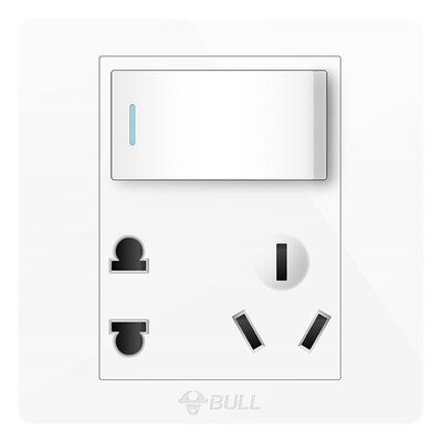 

Bull (БЫК) серия переключатель гнездо G07 двойного выключатель гнездо одного пяти отверстий отверстия 86 панели G07E334 белого