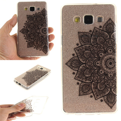 

Black half flower Pattern Soft Thin TPU Rubber Silicone Gel Case Cover for SAMSUNG GALAXY A5