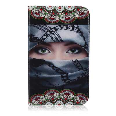 

Arabian girl Style Embossing Classic Flip Cover with Stand Function and Credit Card Slot for SAMSUNG GALAXY Tab3 Lite T111