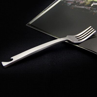 

Sunshine 304 Stainless Steel Fork West Tableware Creative Main Forks Pork Barrel Dessert Forks Cutlery Cutlery Single Opene