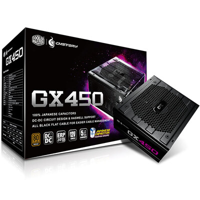 

CoolerMaster rated 450W GX450 gaming computer power supply 80PLUS bronze all-Japanese capacitors five-year warranty desktop power supply