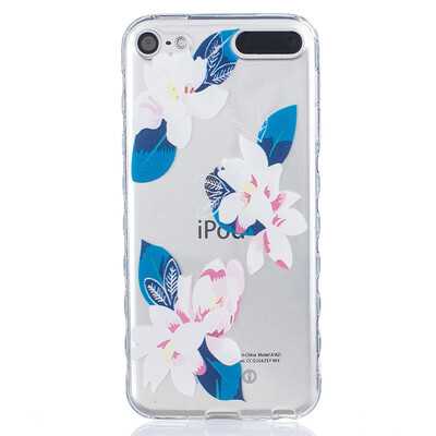 

Purple lily Pattern Soft Thin TPU Rubber Silicone Gel Case Cover for iPod Touch 56