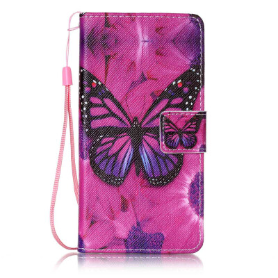 

Black Butterfly Design PU Leather Flip Cover Wallet Card Holder Case for Sony Xperia XP