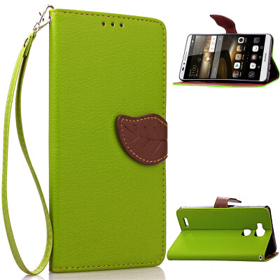 

Green Design PU Leather Flip Cover Wallet Card Holder Case for Huawei Mate 7