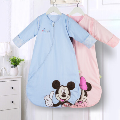 

[Jingdong Supermarket] Disney baby baby sleeping bag anti-kick zipper can be sleeved sleeping bag 731908100 light blue 80cm