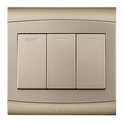 

Bull (BULL) switch socket G19 series four open dual control switch 86 type panel G19K412Y champagne gold