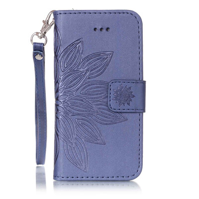 

Blue Flower Design PU Leather Flip Cover Wallet Card Holder Case for IPHONE 7PLUS