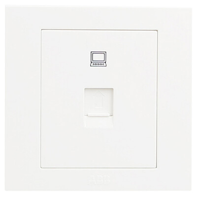 

ABB switch socket panel a computer socket 86 single cable network broadband socket Yongzhi series white AH331