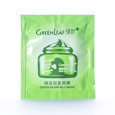 

Green leaves mung bean mud mask experience package 8g control oil acne refreshing fine pores cut off the smallpox acne men&women apply