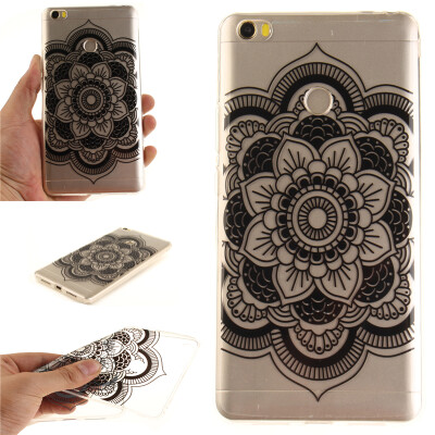 

Black sun flower Pattern Soft Thin TPU Rubber Silicone Gel Case Cover for XiaoMi Mi Max