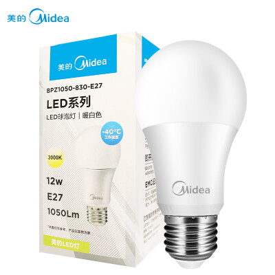 

Midea Midea LED Bulb Bubble 12W E27 Big Screw 3000K Warm White Single Pack