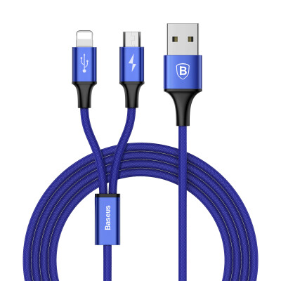 

Кабель Baseus 3-в-1 Lightning/Micro USB/Type-C для зарядки и передачи данных