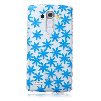 

Blue chrysanthemum Pattern Soft Thin TPU Rubber Silicone Gel Case Cover for LG G5