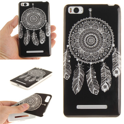 

Black wind chimes Pattern Soft Thin TPU Rubber Silicone Gel Case Cover for XIAOMI 4C/4I