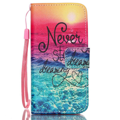 

Sunset Dream Design PU Leather Flip Cover Wallet Card Holder Case for SAMSUNG S4