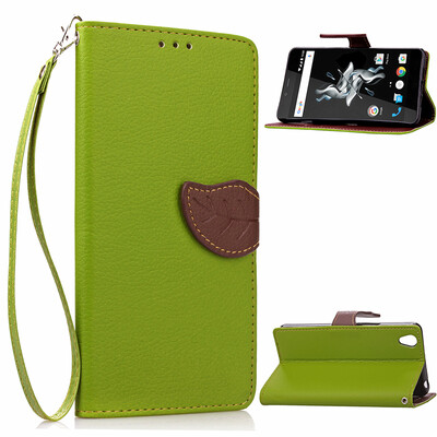

Green Design PU Leather Flip Cover Wallet Card Holder Case for One Plus XONE E1001
