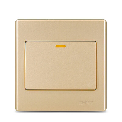 

Zhengtai CHNT socket panel single open multi-control champagne gold 7C series NEW7-C07102A