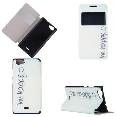 

Бабочка Улыбка Дизайн Кожа PU откидной крышки Кошелек Карты Чехол для Wiko Pulp