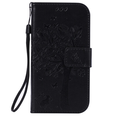 

Black Tree Design PU Leather Flip Cover Wallet Card Holder Case for SAMSUNG S4