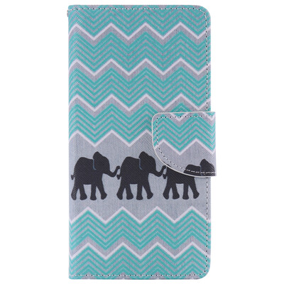 

Elephant Design PU Leather Flip Cover Wallet Card Holder Case for SONY X Performance