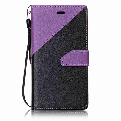 

Black + Purple Design PU Leather Wallet Case Classic Flip Cover with Stand Function and Credit Card Slot for HUAWEI NOVA