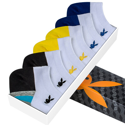 

Playboy Men's Boat Socks Fashion Color Socks Socks Low Help Короткие рукава Мужские носки Спорт Невидимые носки Мужской 6 Подарочная коробка Белый / Черный Белый / Белый Синий / белый Два комбината