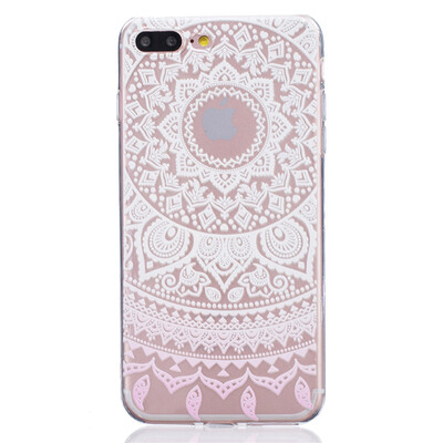 

White pattern Pattern Soft Thin TPU Rubber Silicone Gel Case Cover for IPHON 7 Plus