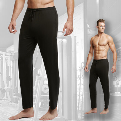 

Jingdong Supermarket] Playboy 3741 home service pajamas male pure cotton home pants male spring and summer play long pants black