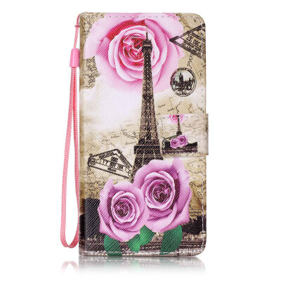 

Flower Tower Design PU Leather Flip Cover Wallet Card Holder Case for Samsung Galaxy A52016A510