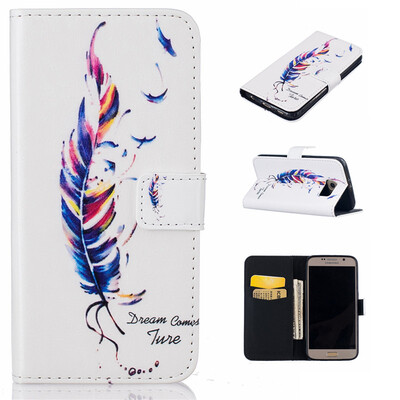 

Синий шлейфы Дизайн Кожа PU откидная крышка карточки бумажника держатель чехол для Samsung Galaxy S6