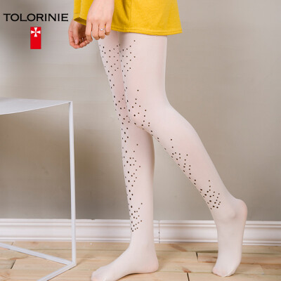 

TOLORINIE stockings retro bronze jacquard crotch pantyhose spring&summer rendering sexy pantyhose 1 group K111161099