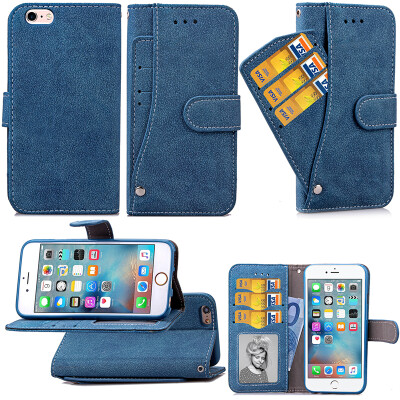 

Blue Design PU Leather Flip Cover Wallet Card Holder Case for IPHONE 6 Plus 6S Plus