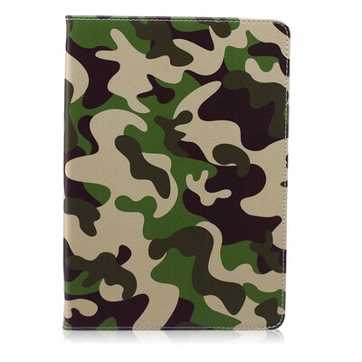 

Camouflage Style Embossing Classic Flip Cover with Stand Function and Credit Card Slot for iPad Air/5