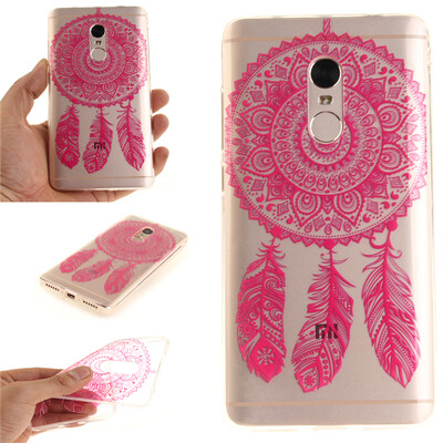 

Rose wind chimes Pattern Soft Thin TPU Rubber Silicone Gel Case Cover for XiaoMi RedMi Note 4